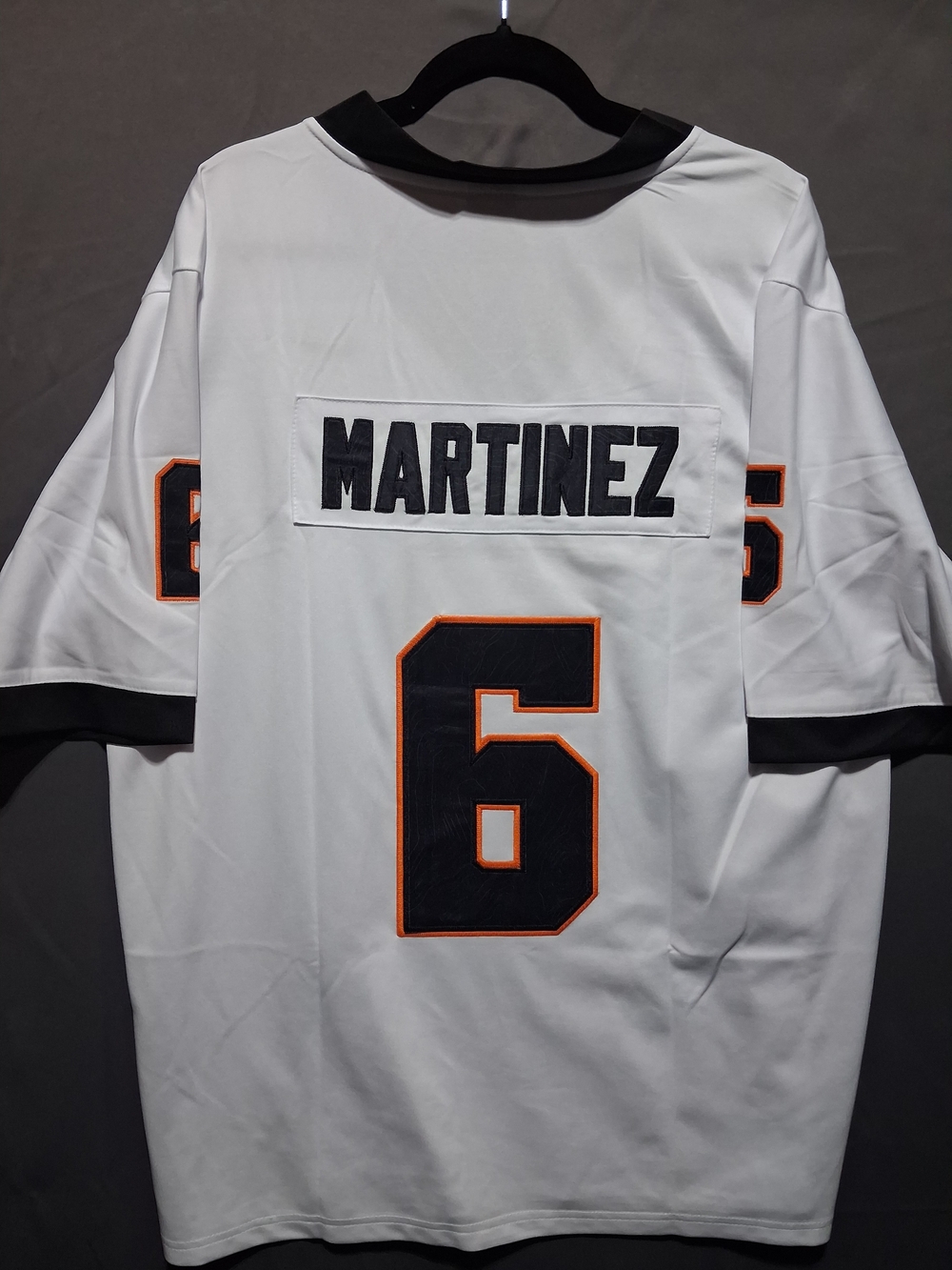 Martinez White & Black Men's Sports Jersey Shirt